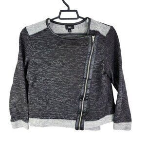 Womens Moto Style Asymmetrical Zip Sweater By INC International Concepts Size M
